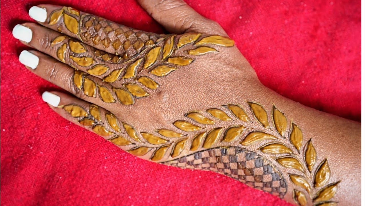 Simple Leaf Mehndi Design | Back Hand Mehndi