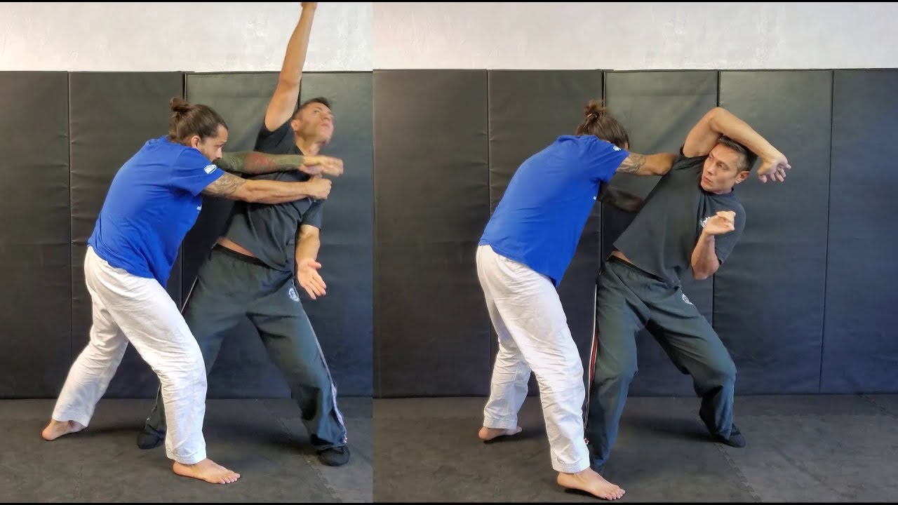 Krav Maga - Choke With A Push (Rotational Defense Tips)