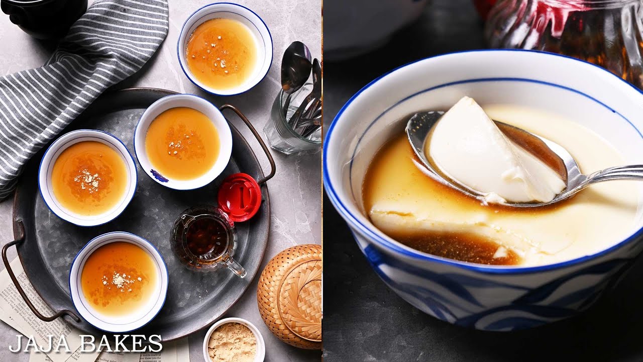 Brown Sugar Milk Pudding ala Gyukaku | Milk Pudding With Brown Sugar Syrup | Jaja Bakes