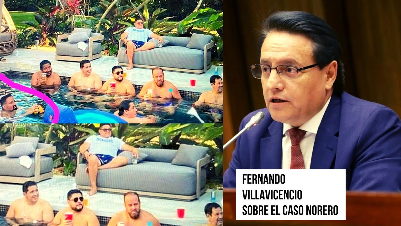 Fernando Villavicencio sobre la fotografía donde Ronny Aleaga aparece en la piscina de Norero