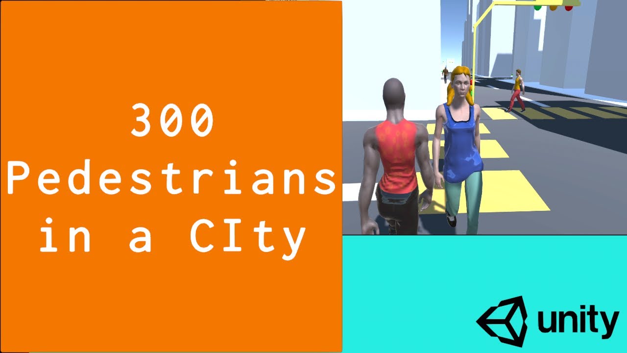 300 Pedestrians in a City | #Unity #GameDev #Tutorial