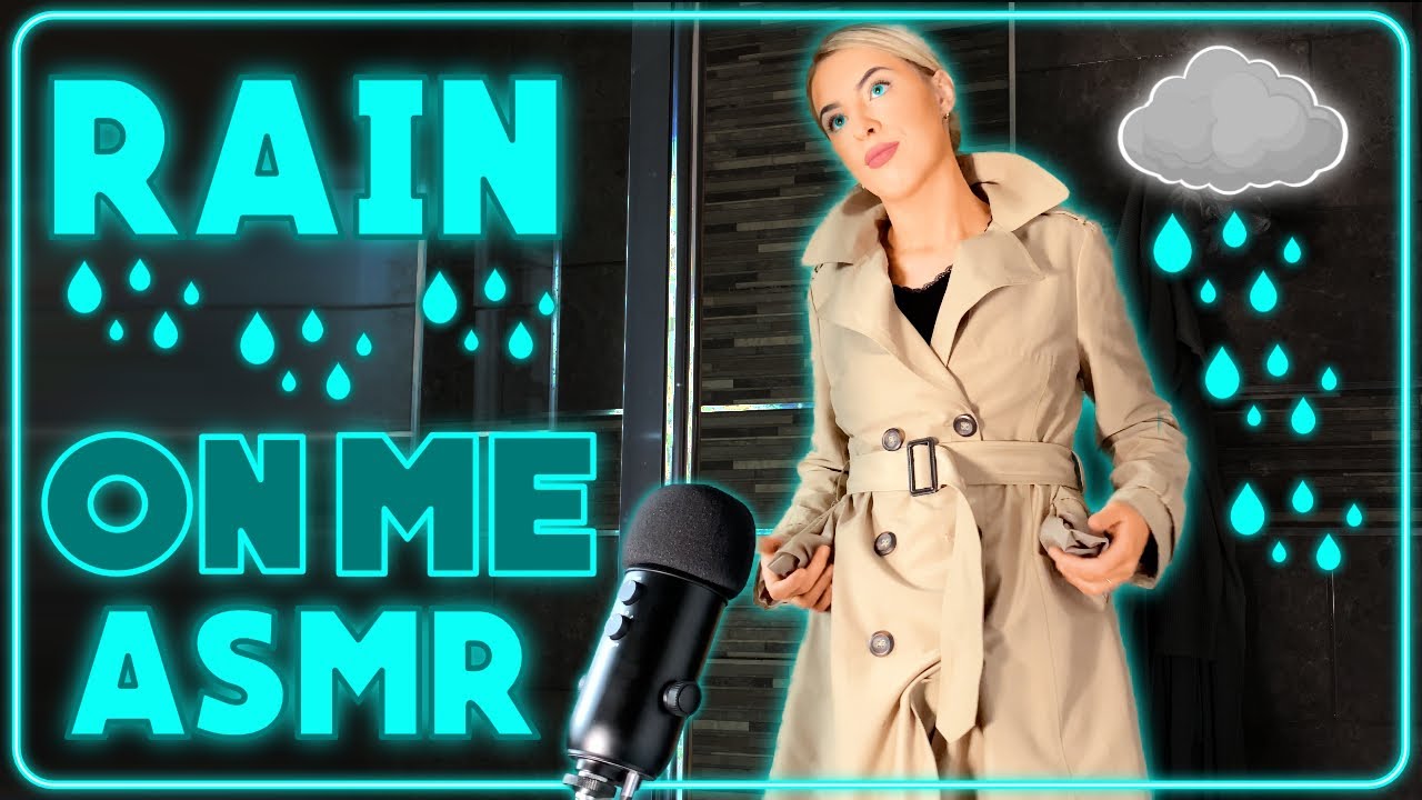 [ASMR] Wet clothes sounds | Rain Coat | Jacket | Trench Coat [Therapy] 🚿