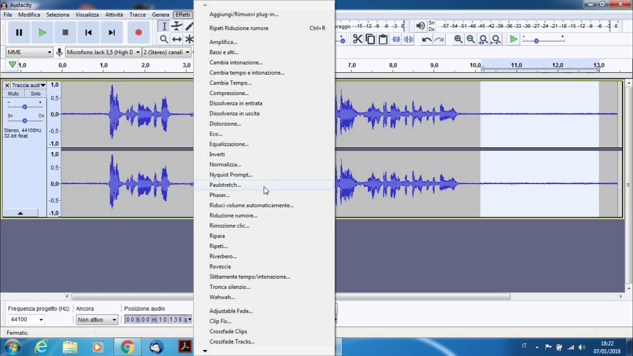 Tutorial Audacity - come migliorare una traccia audio.