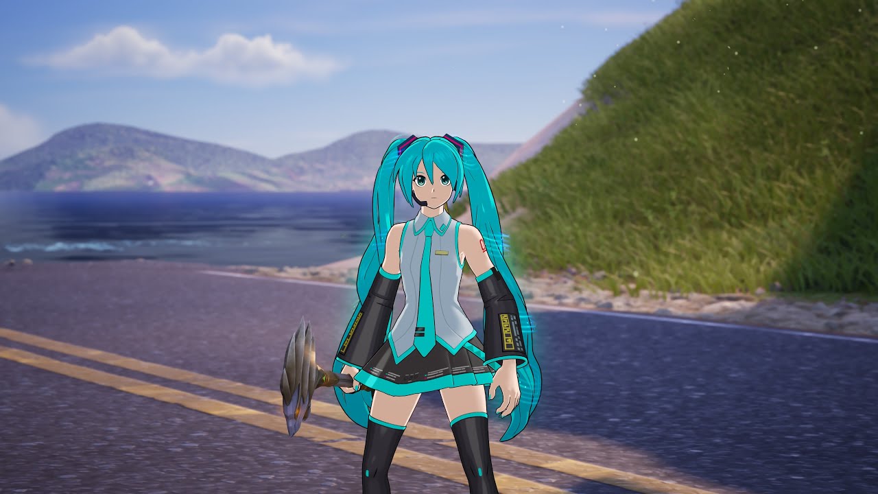 Hatsune Miku gameplay in fortnite blitz