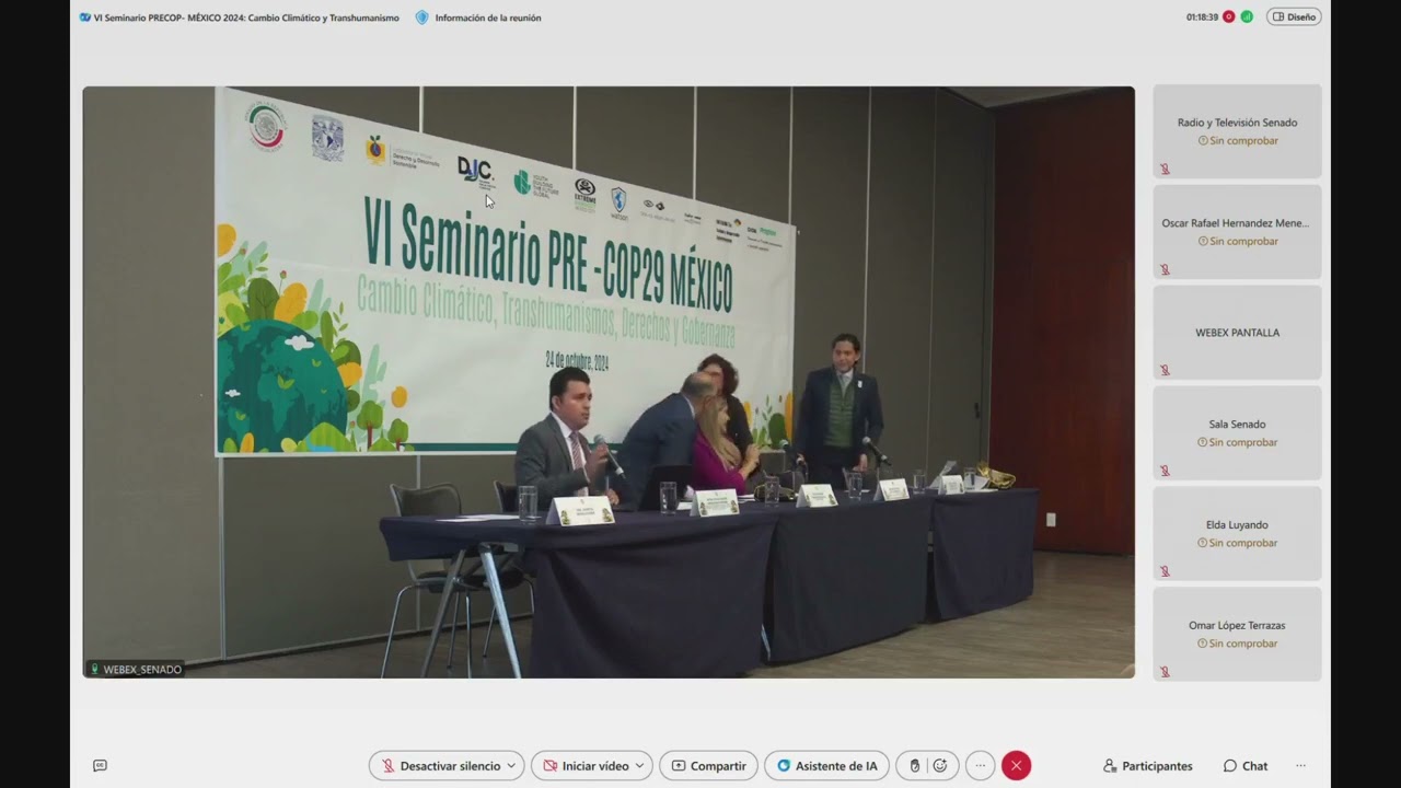 VI Seminario PRE-COP29 México 2024: Cambio Climático, Transhumanismo, Derechos y Gobernanza