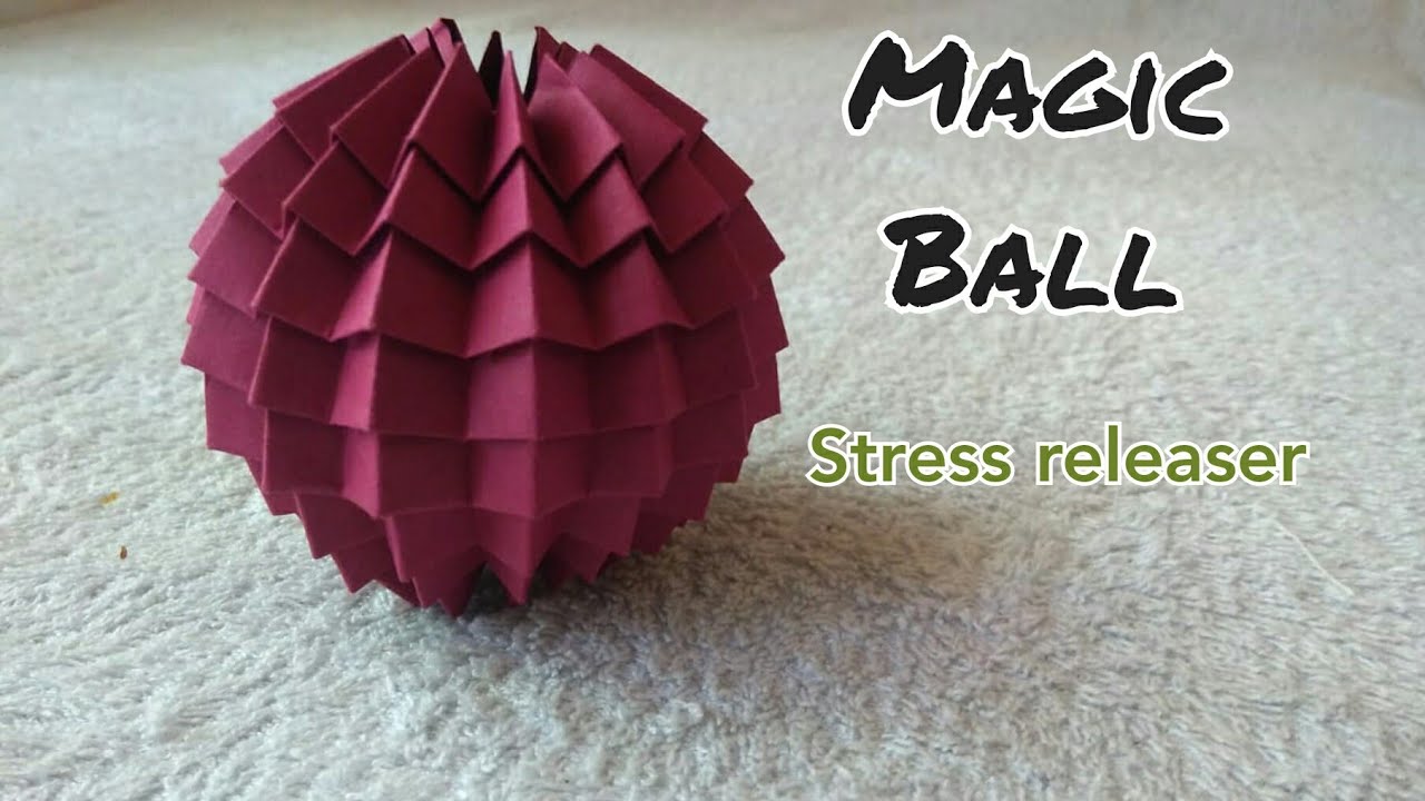 Origami magic ball (stress releaser)stress releasing origami easy magic ball