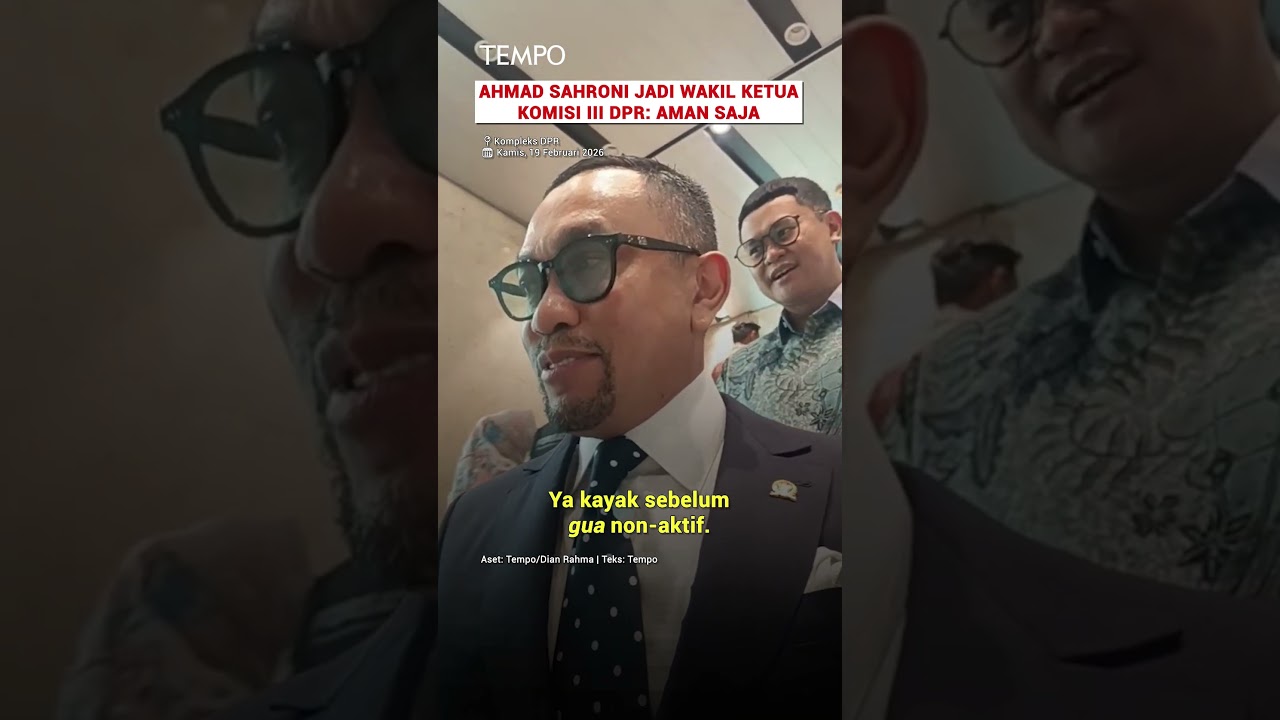 Ahmad Sahroni Jadi Wakil Ketua Komisi III DPR: Aman Saja #shorts