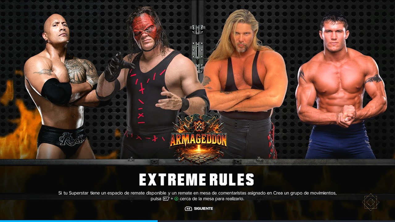 ARMAGEDDON EN EL FIN DEL MUNDO FATAL 4-WAY MATCH KANE VS THE ROCK VS RANDY ORTON VS KEVIN NASH