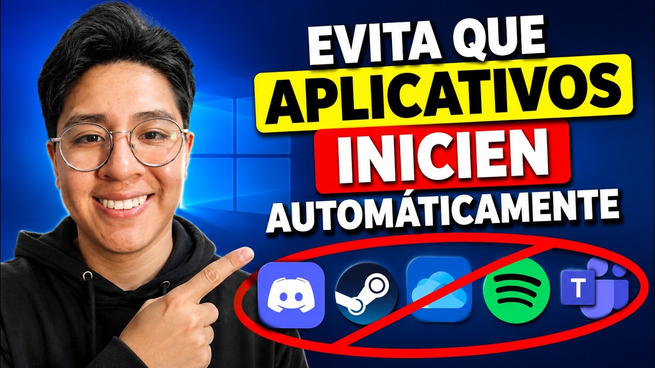 🔴 Como EVITAR que APLICACIONES se INICIAN solas PC WINDOWS 10 y 11 | inicio autom&aacute;tico | 2025 ✅