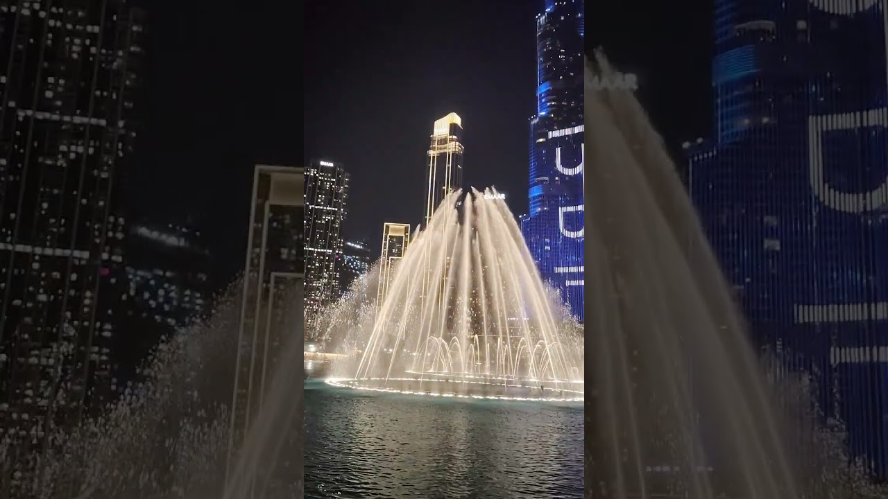 Dubai burj khalifa  water fall