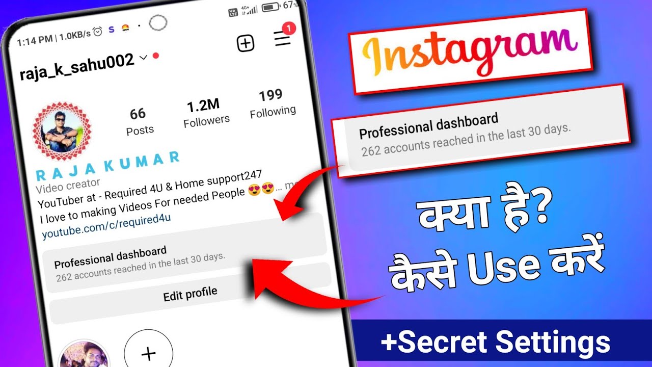 Instagram professional dashboard kya hota hai | How to use instagram professional dashboard