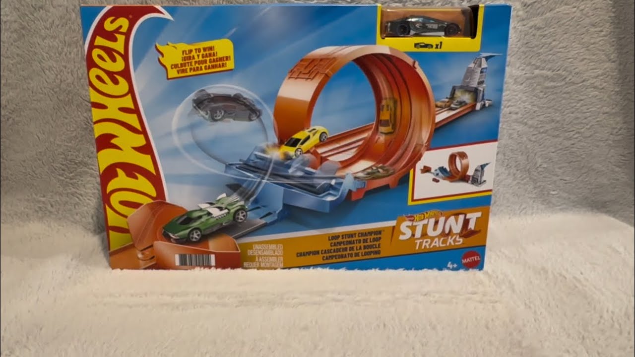Hot wheels Cars Stunt Track-Loop Stunt Champion ASMR! Unbox with Enzo Now! 