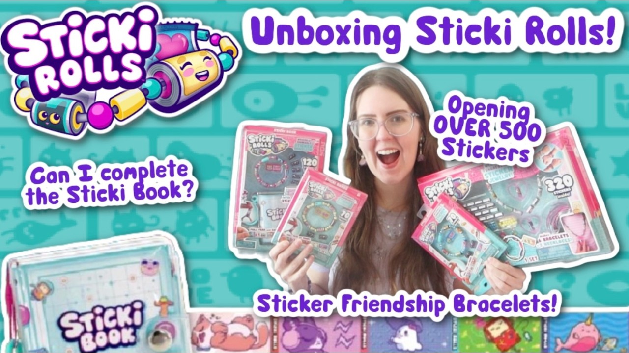 Распаковываем весь ассортимент Sticki Rolls! Sticki Book, Sticki Bracelets и Sticki Station!