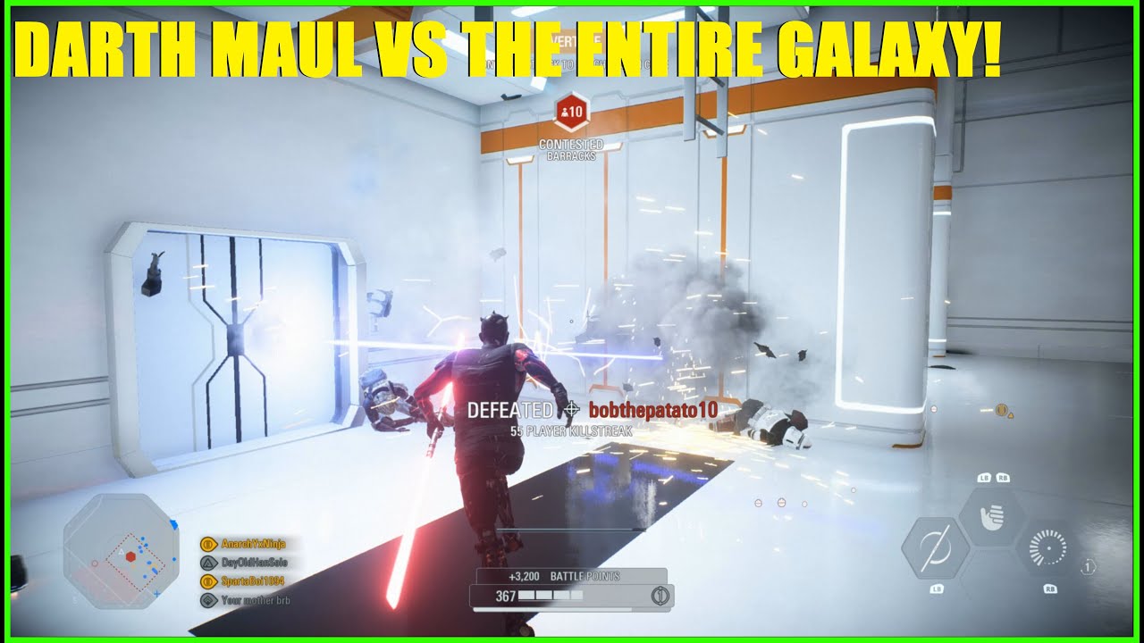 Star Wars Battlefront 2 - Darth Maul carried the sh*t outta this team! Guess what, Maul v the world!