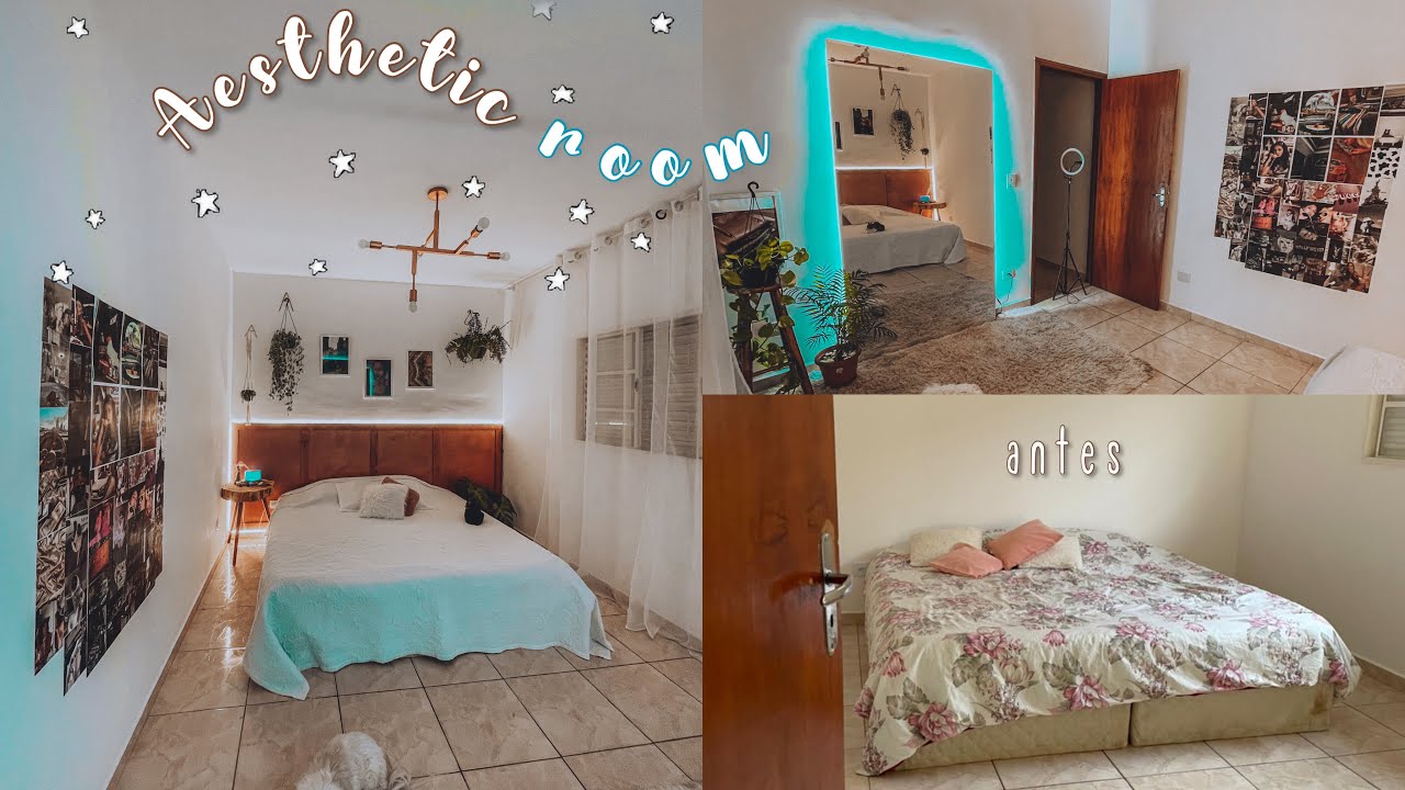 DIY REFORMANDO MEU QUARTO de *COMUM* para AESTHETIC/PINTEREST | TRANSFORMEI DO ZERO GASTANDO POUCO