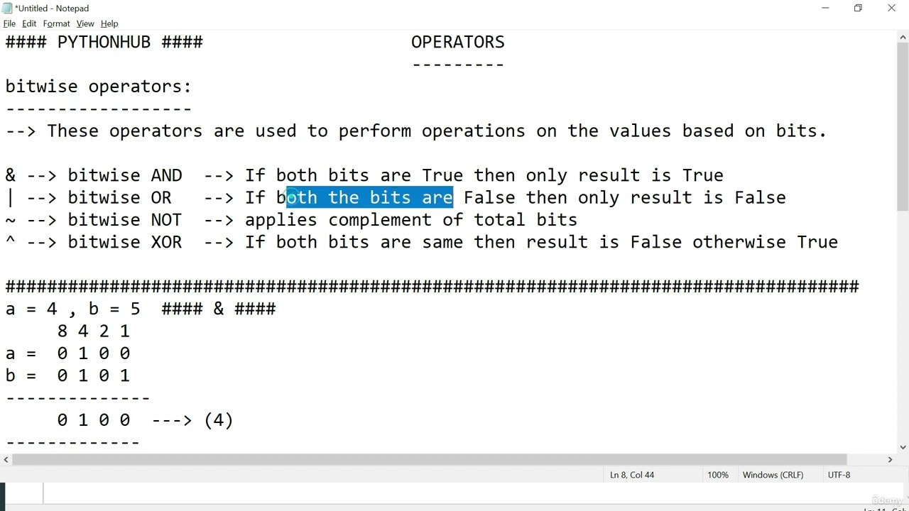 L20  Bitwise Operators