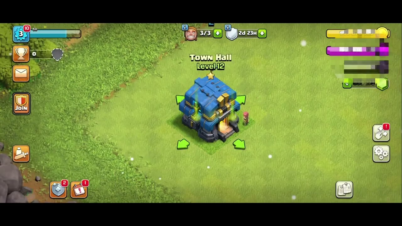 CLASH OF CLANS EVERY LEVEL OF TOWNHALL