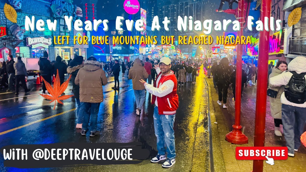 Celebrating New years 2024 in Niagara Falls. | Beautiful Fireworks | Vibrant Clifton Hill