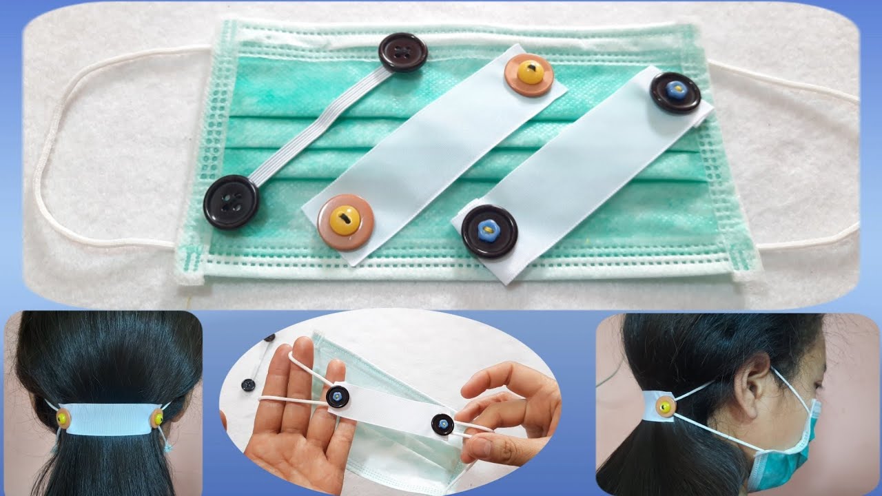 Diy สายคล้องหูหน้ากากอนามัย แบบง่าย ear savers for masks diy|Hanging a mask.