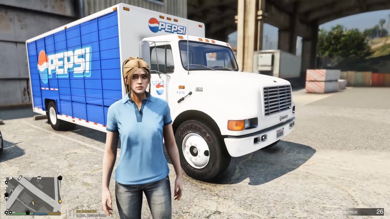 Gta 5 Episode: Going To Work As Freelance Truck Driver - Transport Pepsi Cola To The Store
