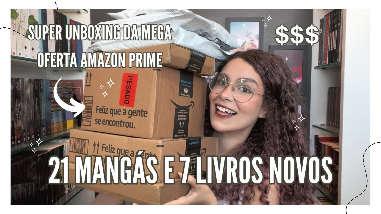 unboxing: comprei 7 LIVROS e 21 MANGÁS na mega oferta amazon prime por 460,00 REAIS