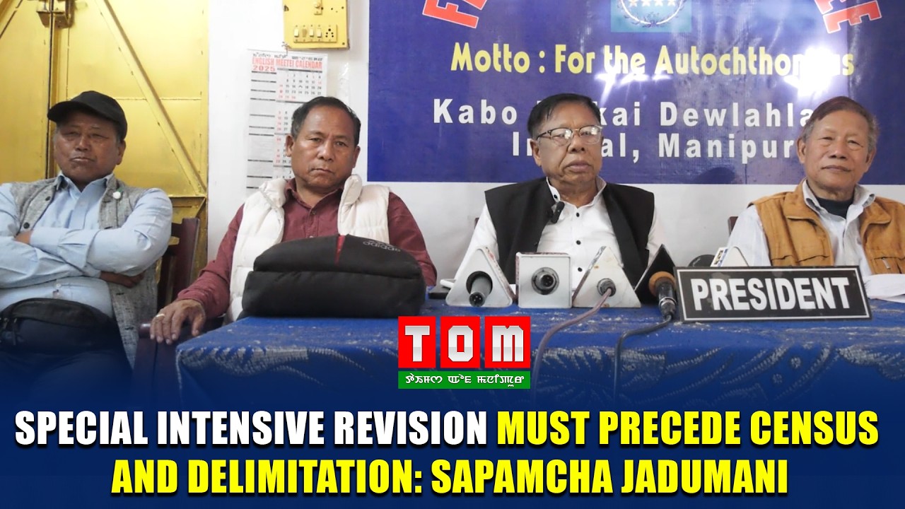 SPECIAL INTENSIVE REVISION MUST PRECEDE CENSUS AND DELIMITATION: SAPAMCHA JADUMANI
