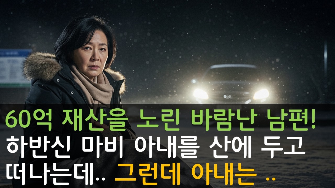 바람난 남편은 아내의 재산을 노리고 하반신이 마비 된 아내를 산에 두고 떠나는데.. 아내는 이미 다 알고 있었습니다. #시니어사연 #오디오사연 #사이다사연 #인생이야기