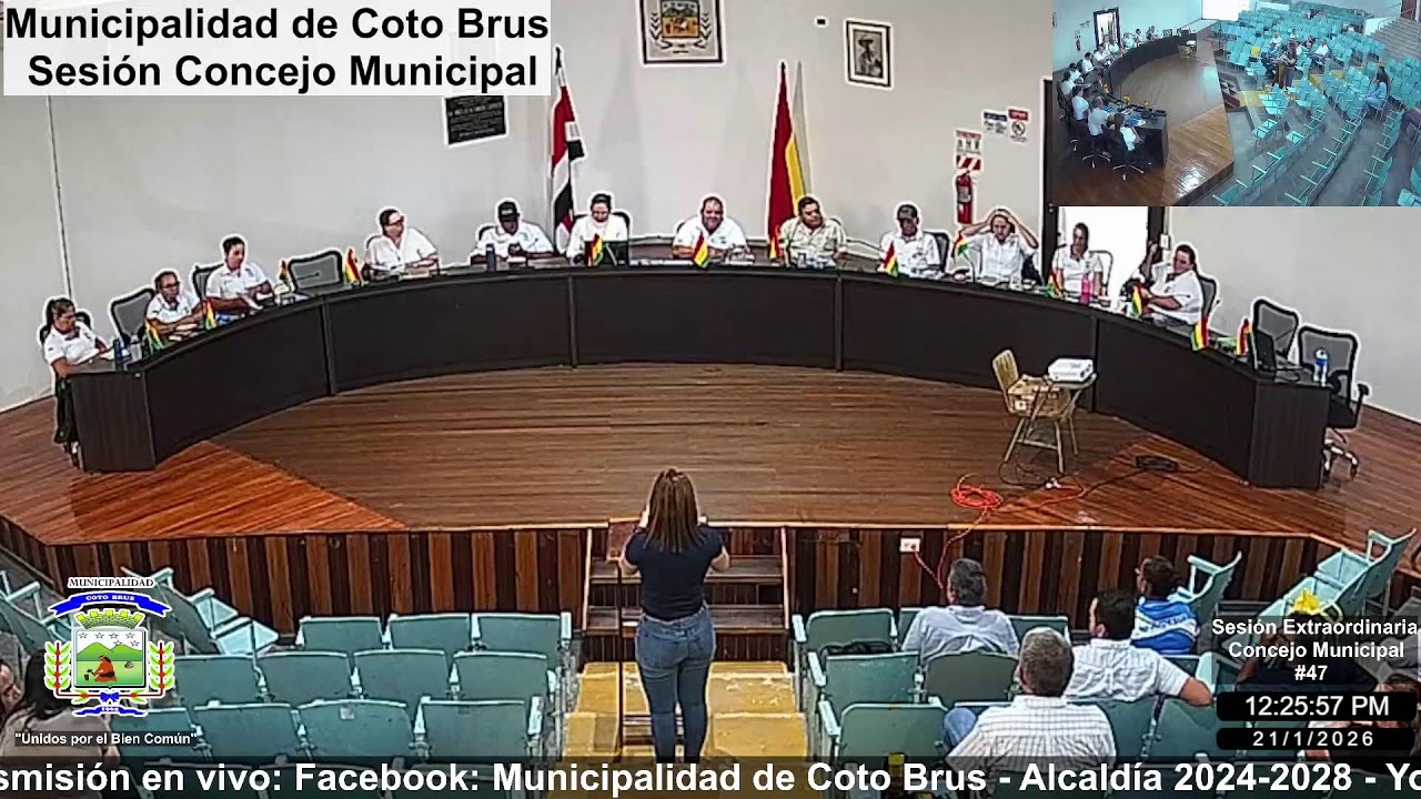 Sesión Concejo Municipal de Coto Brus.