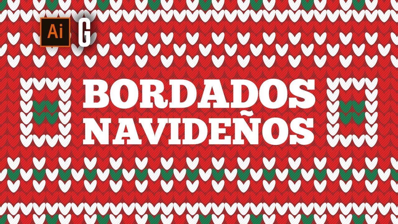 Illustrator Tutorial | Efecto Bordado Navideño | Christmas Jumper Pattern