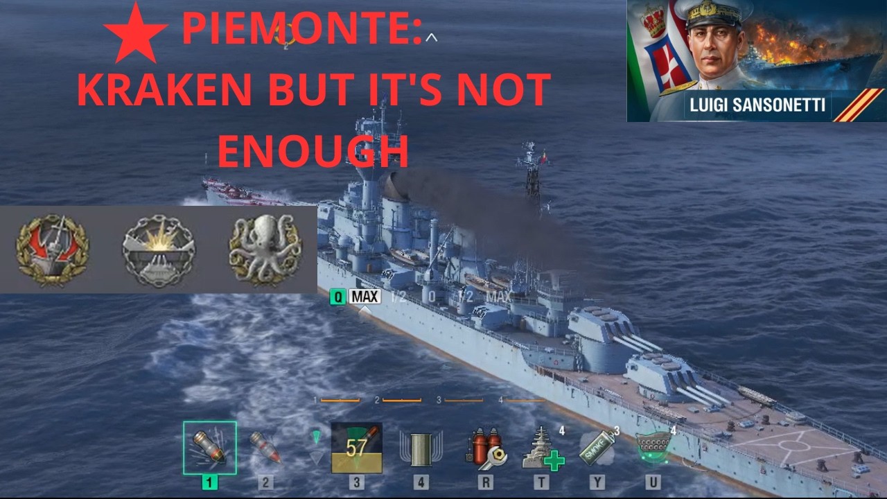 WOWS: PIEMONTE 197K KRAKEN BUT IT'S NOT ENOUGH