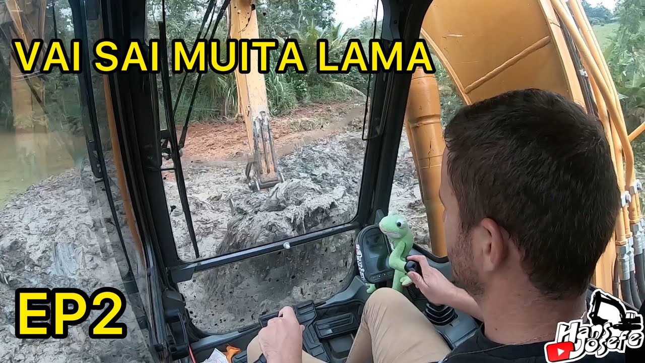 MEGA LAGOA NO PÂNTANO EP2 ESCAVADEIRA HIDRÁULICA