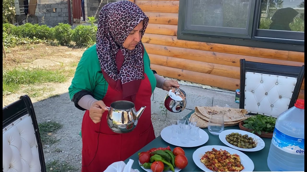 Köy Evimizde Pazar Kahvaltısı Hazırlığı🏡Bahçeden Sofraya