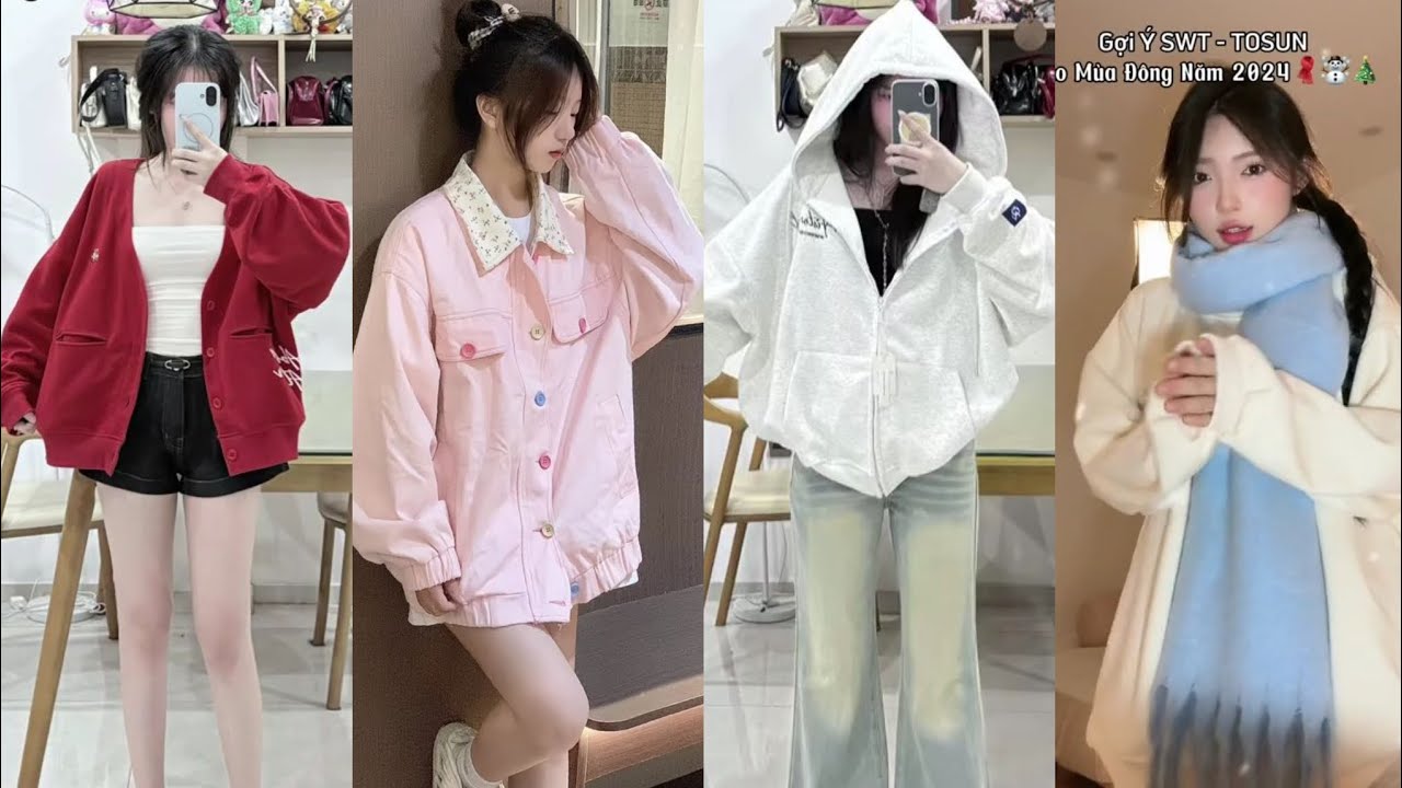 [Shopee Haul] Tổng hợp áo sweater, áo khoác nỉ, áo cardigan len siu xinh cho mùa đông này❄