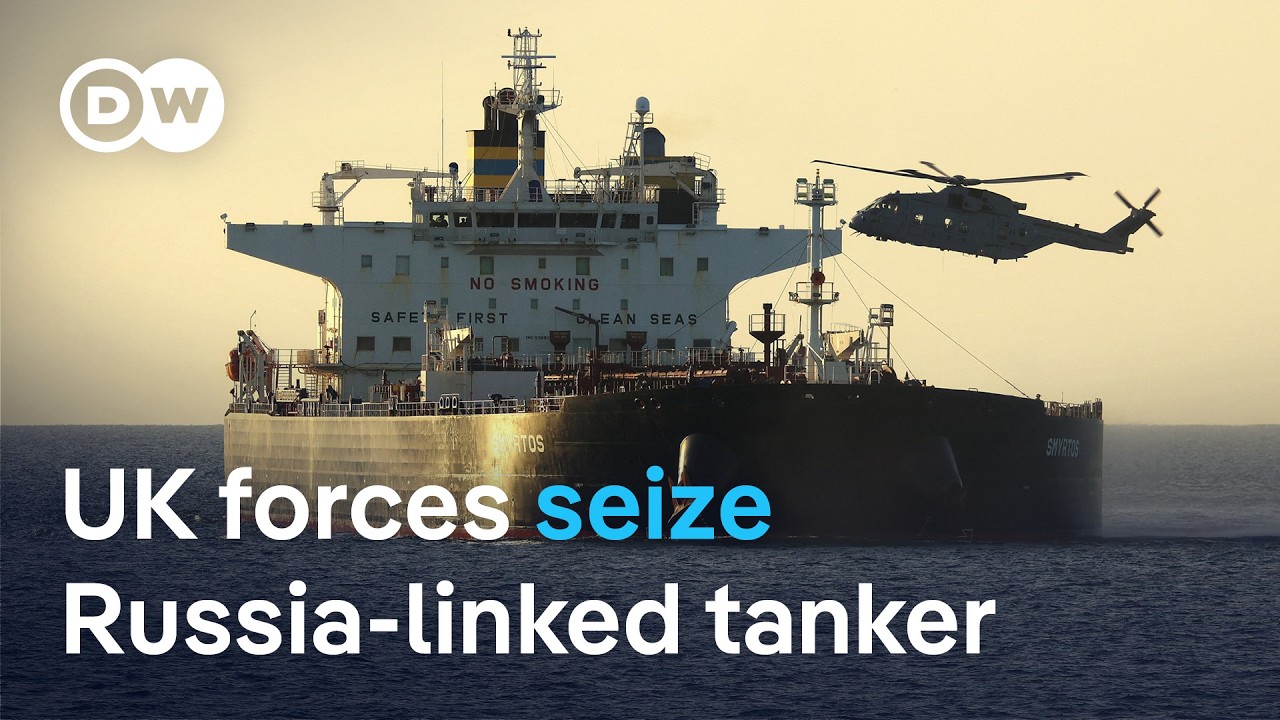 British commandos abseil onto sanctioned oil tanker in English Channel | DW News