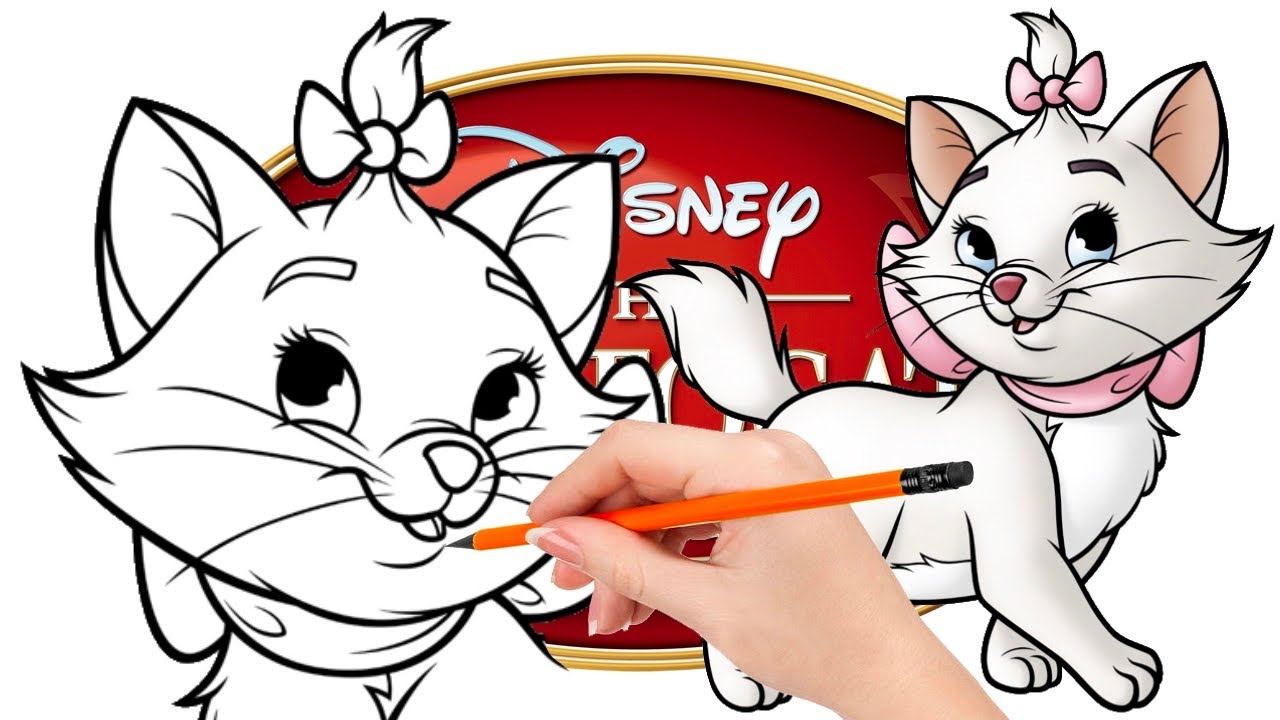 How to draw Marie, trying to mimic her mother, Duchess - The Aristocats