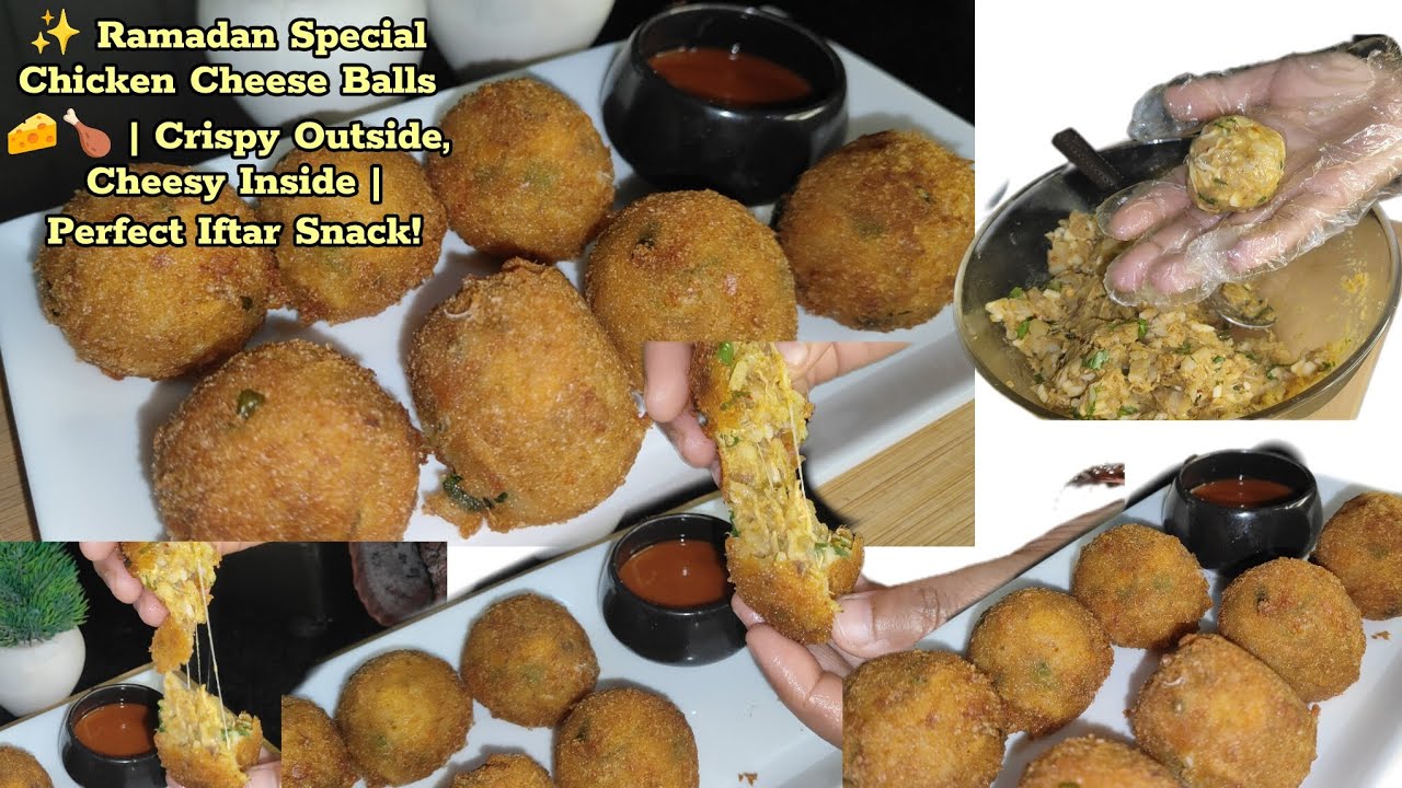 ✨ Ramadan Special Chicken Cheese Balls 🧀🍗 | Crispy Outside, Cheesy Inside 😍 | Perfect Iftar Snack!