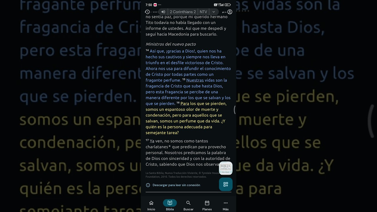 20FEB26 UnaChiquita: 2 Corintios 2:14-16