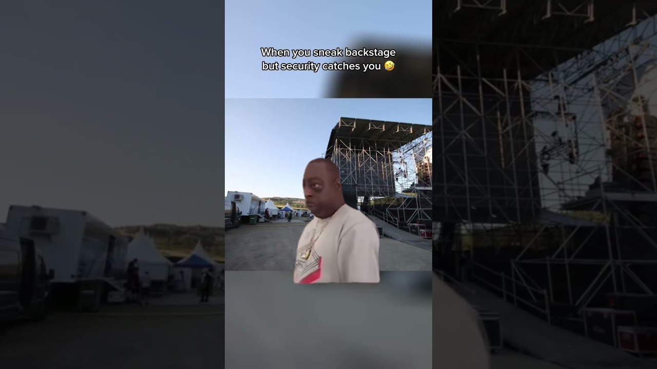When security catch you backstage! 🤣 
