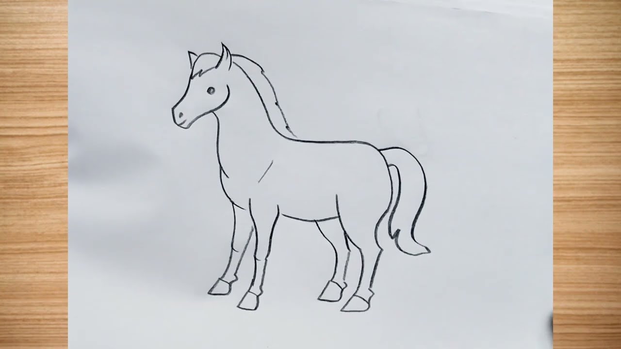 How to draw horse drawing easy step by step || horse drawing@aaravdrawingcreative1112 