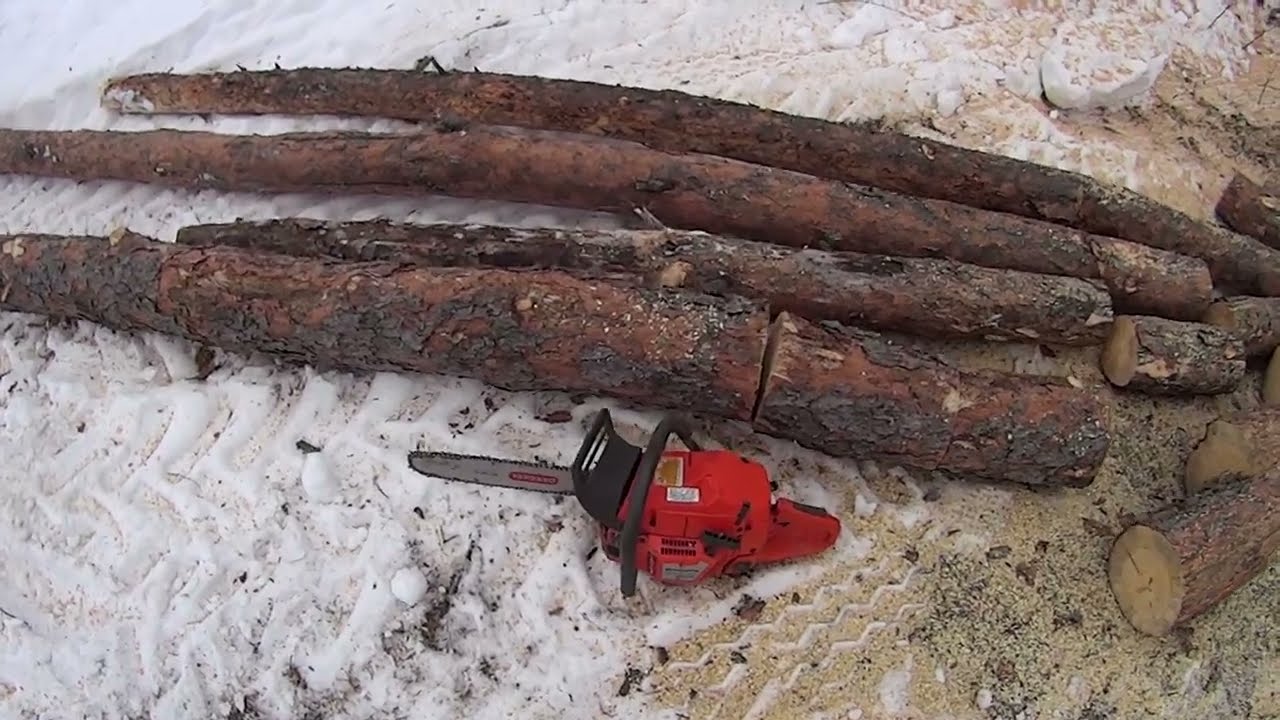 Husqvarna 362XP special pushing it hard bucking firewood after changing faulty ignition coil