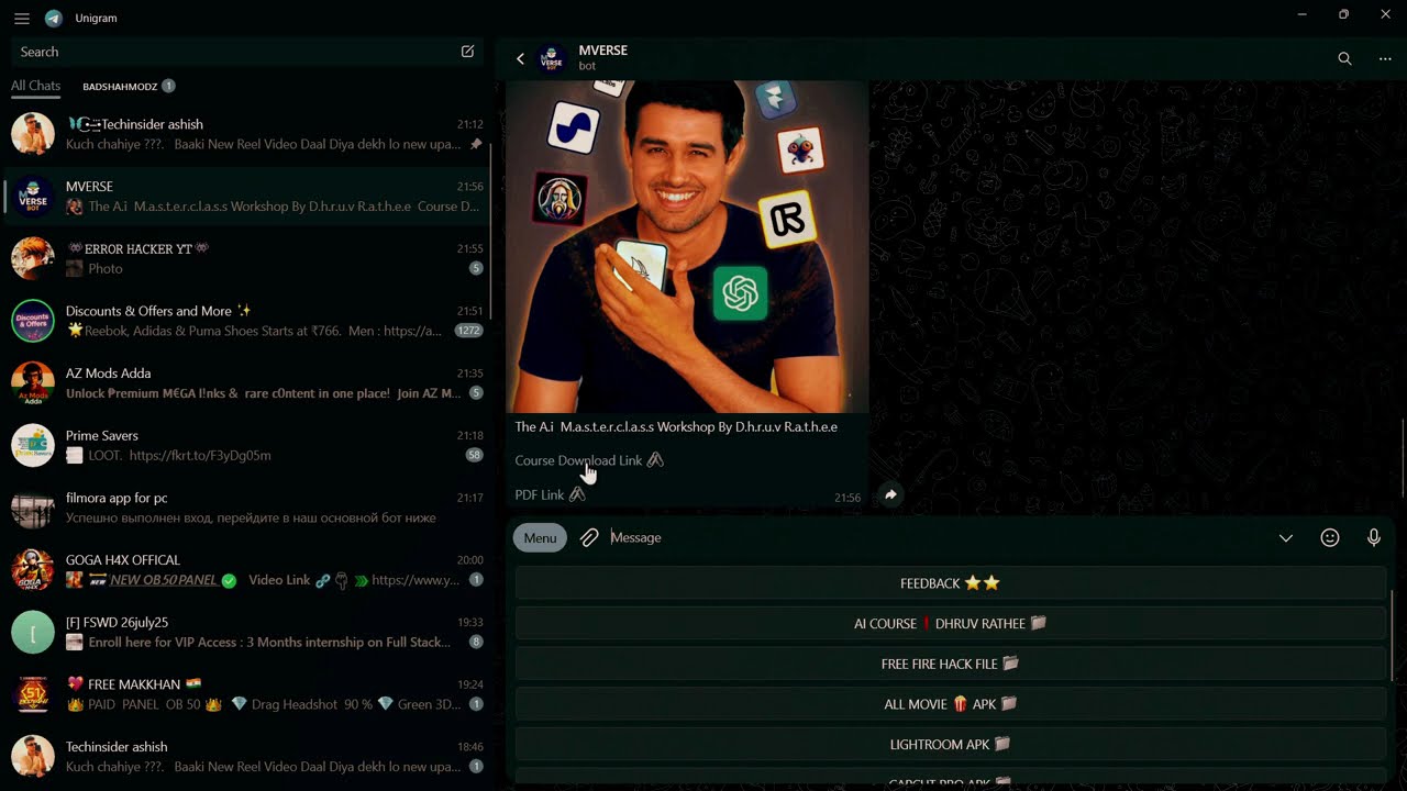 TELEGRAM PREMIUM APK DOWNLOADER BOT