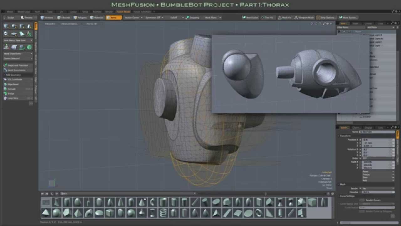 MeshFusion BumbleBot Project: Part 1 - Thorax