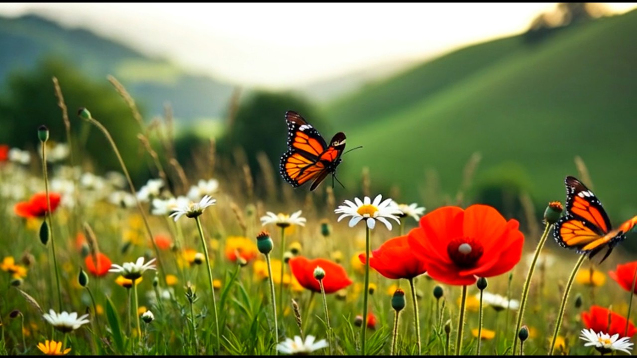The Enchanting Beauty of Colorful Flowers 🌸 Natural Ambient Sounds