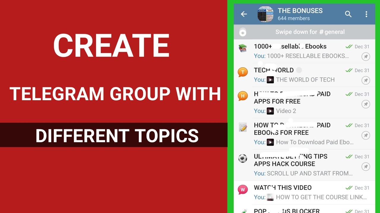 How to Create a Telegram Group with Different Topics