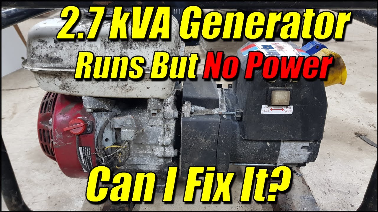 2.7kVA Generator - No Voltage Output | Can I Fix It?