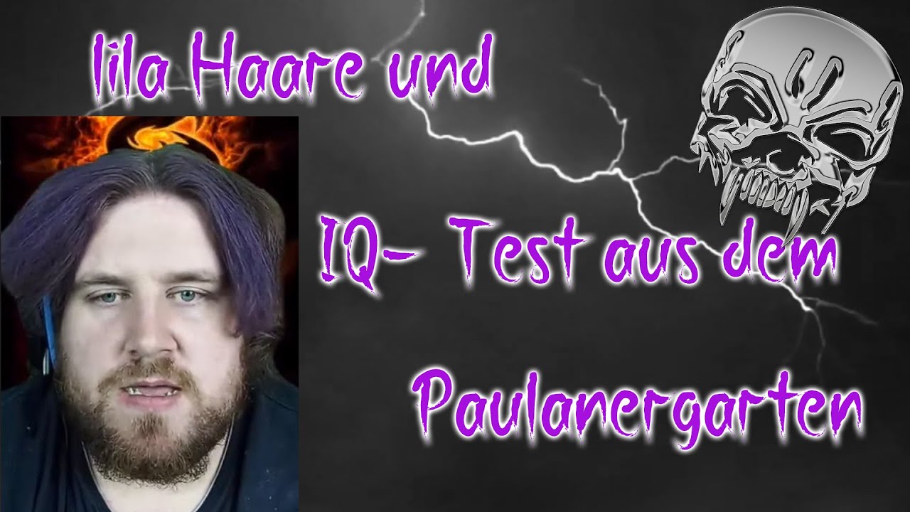 lila Haare ud IQ- Test aus dem Paulanergarten