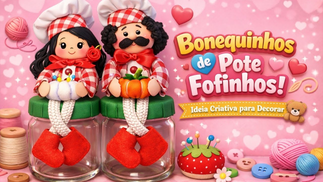 Bonequinhos No Pote ✨|Artesanato Fofo Passo a Passo.