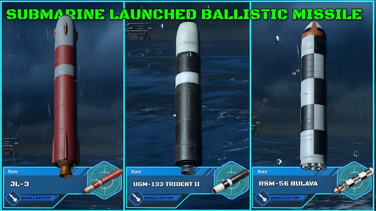 BUFFED! | RSM-56 Bulava VS UGM-133 Trident II & JL-3 | Missile/SLBM Comparison | Modern Warships