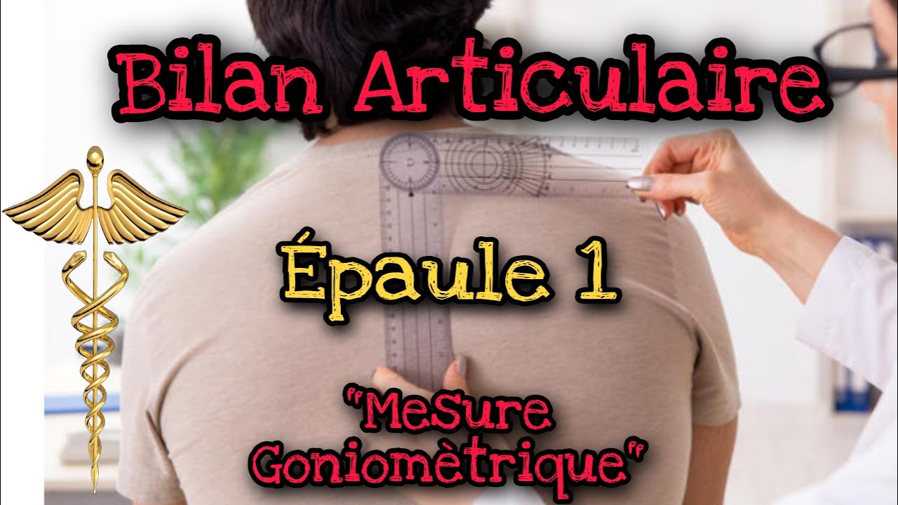 Goniomètrie de l'épaule 1/bilan articulaire: mesure de l'antépulsion- rétropulsion.