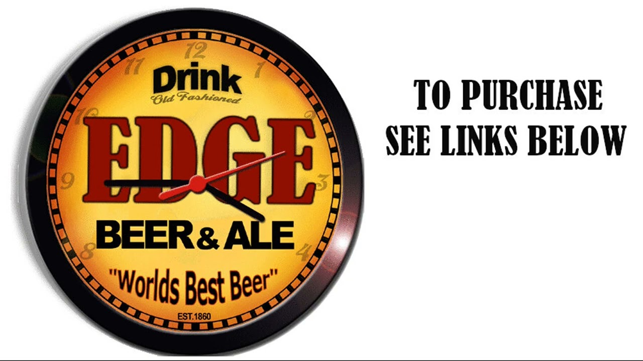 EDGE BEER ALE WALL CLOCK